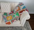 Lots of White Standard Poodle Quilted Blanket 50x60 Artwork Pattern Quilted Throw Blanket for Bed, Couch, Sofa, Soft and Lightweight