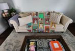 Lots of Brindle English Bulldog Quilted Blanket 50x60 Artwork Pattern Quilted Throw Blanket for Bed, Couch, Sofa, Soft and Lightweight