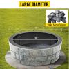 VEVOR Fire Pit Ring 42-Inch Outer/36-Inch Inner Diameter, Fire Pit Insert 3.0mm Thick Heavy Duty Solid Steel, Fire Pit Liner DIY Campfire Ring Above o