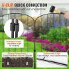 VEVOR Garden Fence, No Dig Fence 24in(H) x30ft(L) Animal Barrier Fence, Underground Decorative Garden Fencing with 2 Inch Spike Spacing, Metal Dog Fen
