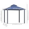 10' x 10' Hardtop Gazebo Canopy with Polycarbonate Double Roof, Aluminum Frame, Permanent Pavilion Outdoor Gazebo with Netting and Curtains for Patio,