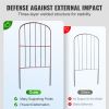 VEVOR Garden Fence, No Dig Fence 24in(H) x30ft(L) Animal Barrier Fence, Underground Decorative Garden Fencing with 2 Inch Spike Spacing, Metal Dog Fen