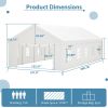 16x32FT Party Tent Heavy Duty, Large Wedding Event Shelters with 3 Storage Bags & Removable Sidewalls, Outdoor Canopy Gazebo Commercial Tents for Part