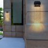 1-pack Modern Outdoor Wall Light Fixture, Weatherproof LED Wall Sconce with Bubble Crystal, Black Finish, Up and Down Lighting for Porch, Patio, and G