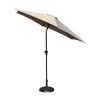 8.8 feet Outdoor Aluminum Patio Umbrella, Patio Umbrella, Market Umbrella with 33 pounds Round Resin Umbrella Base, Push Button Tilt and Crank lift, G
