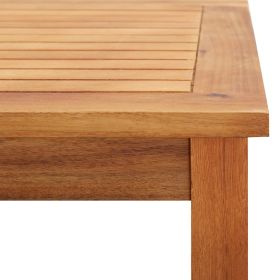 vidaXL Patio Coffee Table 23.6"x23.6"x14.2" Solid Acacia Wood