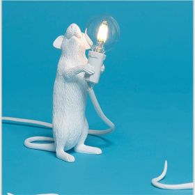 Nordic Creative Resin Mini Animal Mouse Light (Option: White-Standing posture-UK)