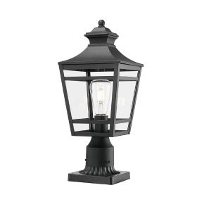 Large Outdoor Post Lights Lamp Post Light Fixture, 16inch Waterproof Aluminum Post Lamp with Clear Glass, Fence Post Deck Lighting for Garden, Patio, (Color: As pic)