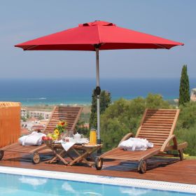 7.5FT Patio Umbrella, Outdoor Table Umbrella with Push Button Tilt and Crank, UV Protection Waterproof Market Sun Umbrella with 6 Sturdy Ribs for Gard (Color: As pic)