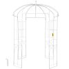 VEVOR Birdcage Shape Garden Arbor, 9' High x 6.6' Wide, Heavy Duty Wrought Iron Arbor, Wedding Arch Trellis for Climbing Vines in Outdoor Garden, Lawn