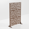 Metal Outdoor Privacy Screen, Freestanding Outdoor Divider Decorative Privacy Fence Screen Set for Deck Patio Balcony Garden Outdoor&Indoor 72" H×47"
