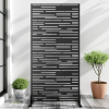 Light and Shadow Black Arched Privacy Screen Freestanding Outdoor Divider Decorative Privacy Fence Screen Set for Deck Patio Balcony Garden Outdoor&In