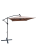 Rectangle 2x3M Outdoor Patio Umbrella Solar Powered LED Lighted Sun Shade Market Waterproof 6 Ribs Umbrella with Crank and Cross Base for Garden Deck