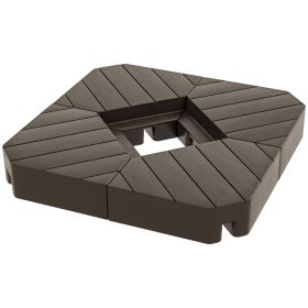 Outsunny 4 Piece Patio Cantilever Umbrella Base Weight Set, Outdoor Offset Umbrella Weights for Umbrella Stand, 132 lb. Capacity Water or 176 lb. Capa (Color: As pic)