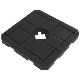 Outsunny 4 Piece Patio Cantilever Umbrella Base Weight Set, Fillable Outdoor Offset Umbrella Weights for Umbrella Stand, 175 lbs. Capacity Water or 23 (Color: As pic)