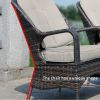 Direct Wicker Patio 7-Piece Brown Wicker Dining Set with Rattan Table and Armchair