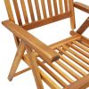 Folding Patio Chairs 6 pcs with Cushions Solid Acacia Wood