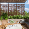 Metal Outdoor Privacy Screen, Freestanding Outdoor Divider Decorative Privacy Fence Screen Set for Deck Patio Balcony Garden Outdoor&Indoor 72" H×47"