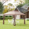Outsunny 11' x 11' Pop Up Canopy, Outdoor Patio Gazebo Shelter with Removable Zipper Netting, Instant Event Tent w/ 114 Square Feet of Shade and Carry