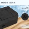 Outsunny 4 Piece Patio Cantilever Umbrella Base Weight Set, Fillable Outdoor Offset Umbrella Weights for Umbrella Stand, 175 lbs. Capacity Water or 23