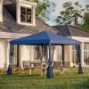 Outsunny 10' x 10' Pop Up Canopy Tent with Netting, Instant Gazebo, Ez up Screen House Room with Carry Bag, Height Adjustable, for Outdoor, Garden, Pa