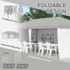 Outsunny 10' x 20' Pop Up Canopy Tent with 4 Sidewalls, Heavy Duty Tents for Parties, Outdoor Instant Gazebo with Carry Bag, for Outdoor, Garden, Pati