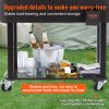 VEVOR Rolling Ice Chest Cooler Cart 80 Quart, Portable Bar Drink Cooler, Beverage Bar Stand Up Cooler with Wheels, Bottle Opener, Handles for Patio Ba