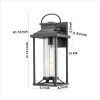 Outdoor Porch Lights, Textured Black Exterior Lighting Fixtures Wall Mount, Modern Outdoor Wall Sconce Lantern for House, Front Porch, Anti-Rust Water