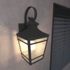 Large Outdoor Wall Lights for House, 16.5inch Exterior Lighting Fixtures Wall Mount Outdoor Porch Lights Waterproof Black Outdoor Sconce Lights with C