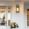 Outdoor Porch Lights, Textured Black Exterior Lighting Fixtures Wall Mount, Modern Outdoor Wall Sconce Lantern for House, Front Porch, Anti-Rust Water