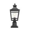 Large Outdoor Post Lights Lamp Post Light Fixture, 16inch Waterproof Aluminum Post Lamp with Clear Glass, Fence Post Deck Lighting for Garden, Patio,