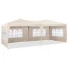 10×20 Party Tent Wedding Patio Gazebo,with 6 Removable Sidewalls & Carry Bag The Pop Up Canopy Tent, Anti-UV All Season Wind Waterproof Commercial Out