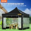 VEVOR Pop Up Canopy Tent, 10 x 10 FT, Outdoor Patio Gazebo Tent with Removable Sidewalls and Wheeled Bag, UV Resistant Waterproof Instant Gazebo Shelt