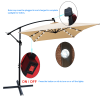 W656127034  26 lamp rectangular outdoor terrace umbrella anthracite outdoor table lamp solar umbrella 2x3M solar lamp umbrella LED lighting sunshade 6