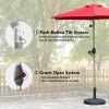 7.5FT Patio Umbrella, Outdoor Table Umbrella with Push Button Tilt and Crank, UV Protection Waterproof Market Sun Umbrella with 6 Sturdy Ribs for Gard