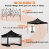 VEVOR Pop Up Canopy Tent, 10 x 10 FT, Outdoor Patio Gazebo Tent with Removable Sidewalls and Wheeled Bag, UV Resistant Waterproof Instant Gazebo Shelt