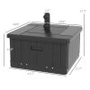 Outsunny 3-in-1 Outdoor Umbrella Base, Coffee End Table, Flower Box Planter with Drain Hole, 175 lbs. Capacity Fillable Patio Umbrella Stand Table wit