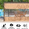 Heavy Duty Outdoor Clear Panel Curtain, 18 oz Waterproof PVC Polyester Curtain, Weather Resistant & Tearproof for Patios, Gazebos, Pergolas, Privacy S