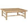 6 Piece Patio Lounge Set with Dark Gray Cushions Bamboo