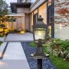Large Outdoor Post Lights Lamp Post Light Fixture, 16inch Waterproof Aluminum Post Lamp with Clear Glass, Fence Post Deck Lighting for Garden, Patio,