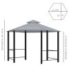 13' x 13' Patio Gazebo, Double Roof Hexagon Outdoor Gazebo Canopy Shelterwith Netting & Curtains, Solid Steel Frame for Garden, Lawn, Backyard and Dec