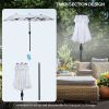 Outsunny Double-sided Patio Umbrella 9.5' Large Outdoor Market Umbrella with Push Button Tilt and Crank, 3 Air Vents and 12 Ribs, for Garden, Deck, Po