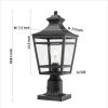 Large Outdoor Post Lights Lamp Post Light Fixture, 16inch Waterproof Aluminum Post Lamp with Clear Glass, Fence Post Deck Lighting for Garden, Patio,